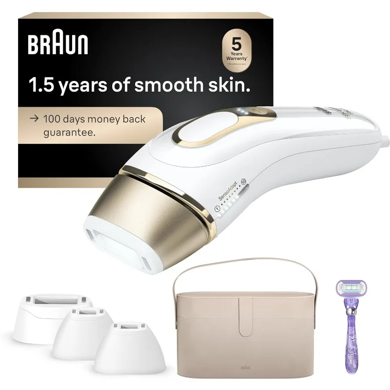 Braun IPL Silk·Expert, at Home Laser Hair Removal, Pro 5 PL5347 Latest Generation IPL, Holiday Gifts for Women and Men