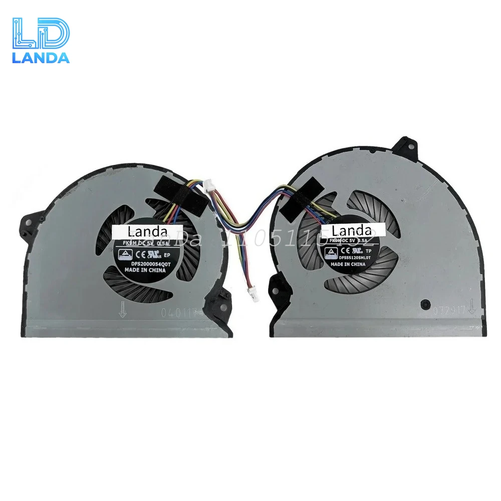 

DC5V Laptop CPU GPU Cooling Fans For ASUS ROG Strix GL702VM GL702VMK GL702V FJ9U FK9N Computer PC Fan Cooler 13NB0DQ0AM0301 0201