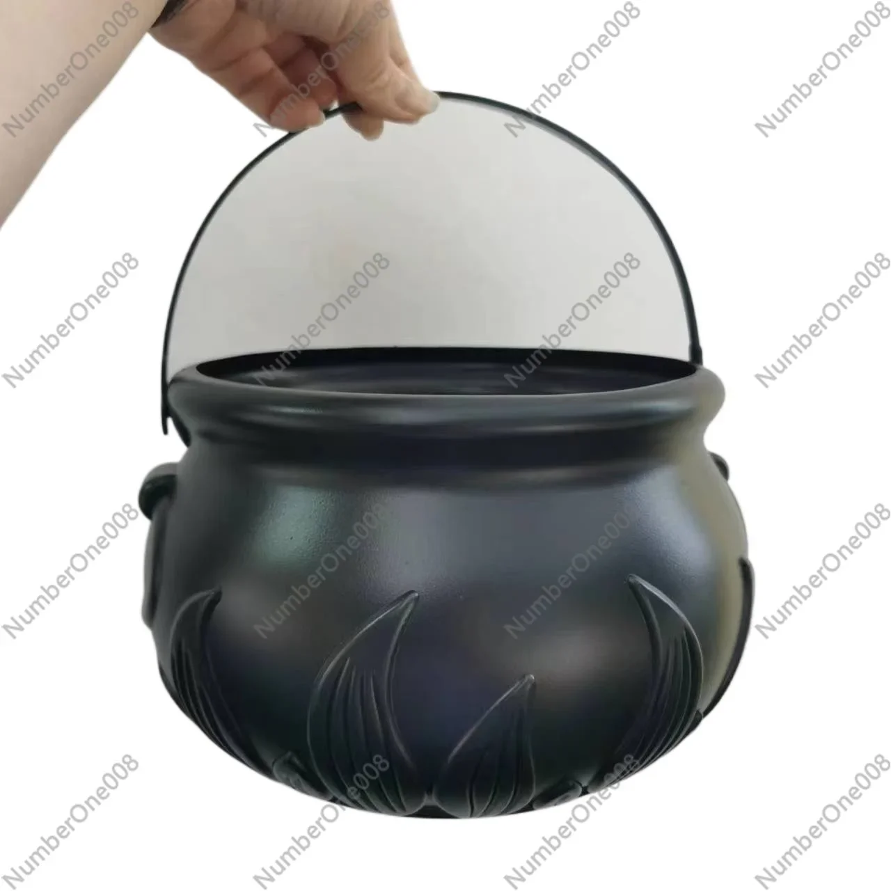 

Black 25cm Flame Candy Bucket for Halloween & Christmas | Festive Party Supplies