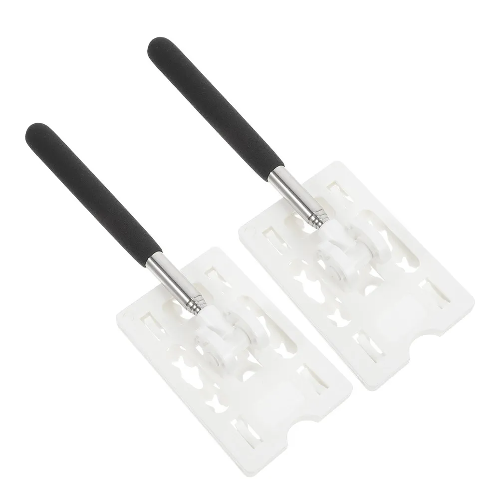 2Pcs Telescopic Parking Card Holder Retractable Rod Weatherproof Vehicle Card Reach Extender for Shopping Mall Parking Toll