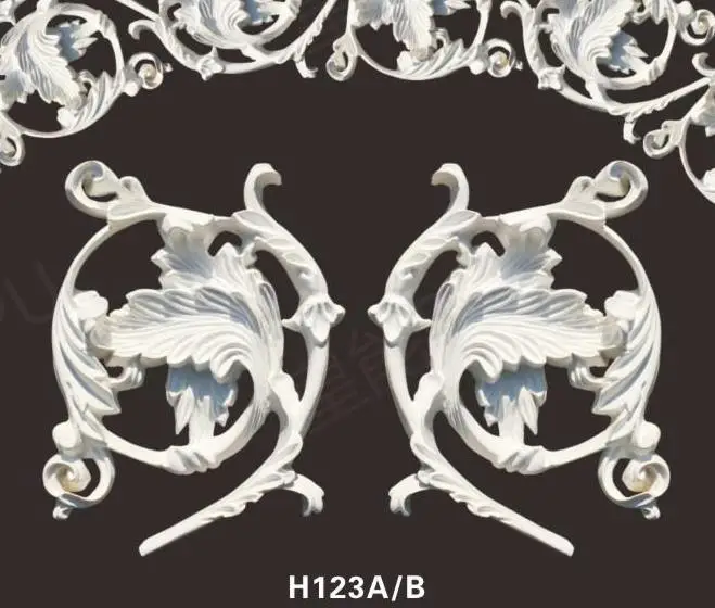 

Polyurethane house decoration element PU wall moulding ornament plant grape leaves