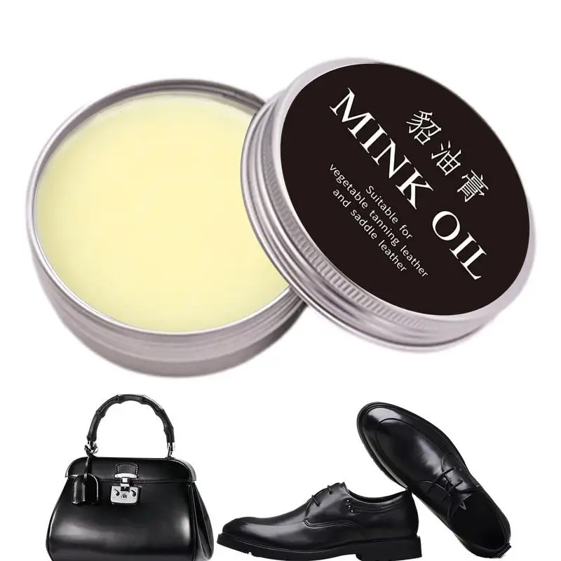 15-250g Leather Conditioner Leather Recoloring Balm with Mink Oil Universal for Restoring and Refurbishing Boots Car Seats Bags