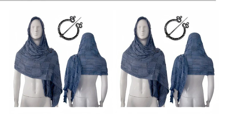 شال كيب بقلنسوة بتصميم كلاسيكي لفارس العصور الوسطى وعصر النهضة