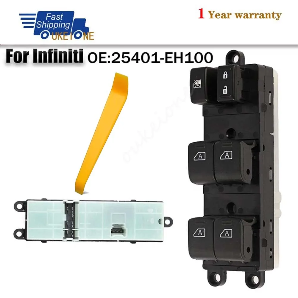 

25401-EH100 для Infiniti M35 M45 2006 2007, передний левый электрический переключатель стеклоподъемника, кнопка управления, автомобильные аксессуары