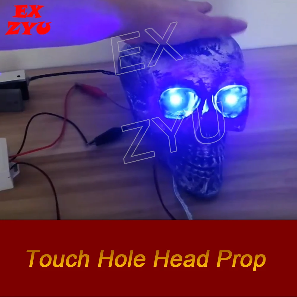 Escape Room Props Touch Hole Head Prop Use Hands to Touch the Hole Head for several seconds to open the door chamber room EX ZYU