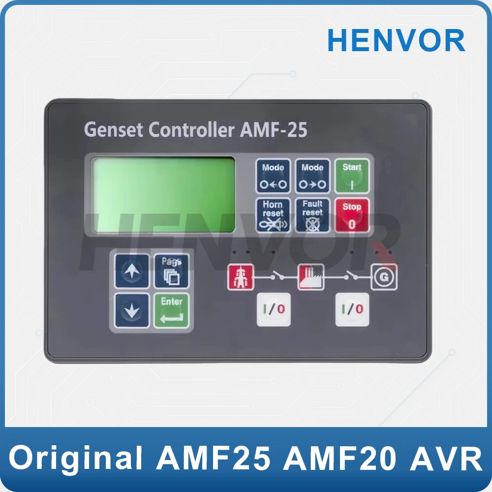 Factory Supply AMF25 AMF20 Generator Controller Auto Start Genset Control Module LCD Display Compatible With Original