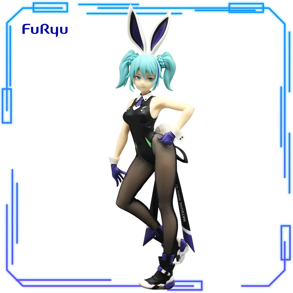 在庫あり-フリュー-オリジナル-正規品-ピアプロキャラクターズ-初音ミク-bicute-bunnies-フィギュア-ストリートバイオレットカラーver-30cmモデルおもちゃ