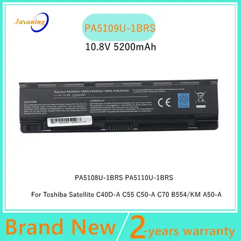 New 6 cells Laptop Battery PA5108U-1BRS PA5109U-1BRS PA5110U-1BRS For Toshiba C40 C45 C50 Satellite C55 C70 C75 series