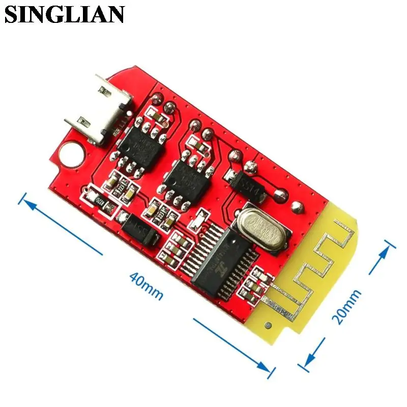 1set CT14 Micro 4.2 Stereo Bluetooth Power Amplifier Board Module 5VF 5W+5W Mini with Charging Port for Refitting Idle Sound Box