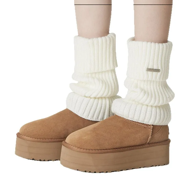 Otoño e Invierno nuevas mallas estándar de Metal combinables calcetines de pierna subcultura calcetines de gama alta sensación de Color sólido calcetines de pila mujeres