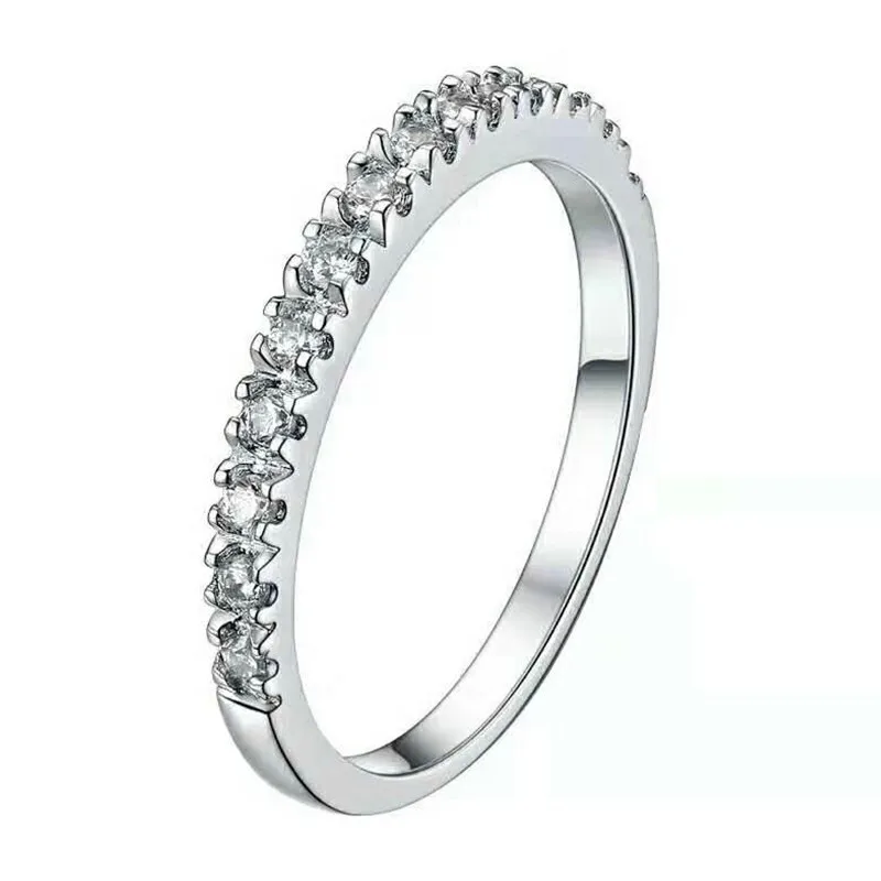 Simulate Moissanite's Ring Arrangement End Ring Small Crowd Design Simple Jewelry