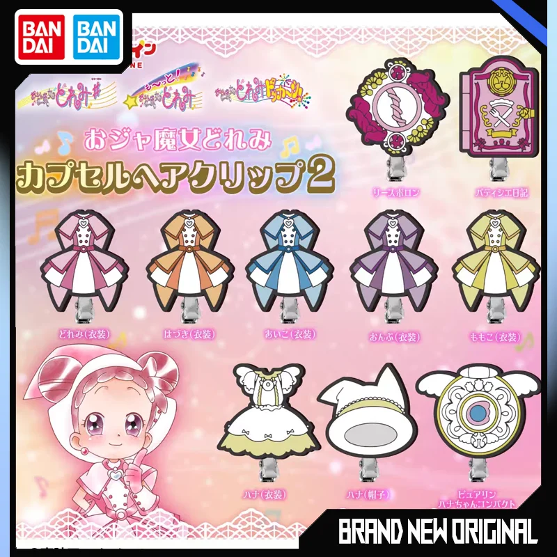 BANDAI Magical DoReMi Action Figures Model Mini Dress Styling Hair Clip Gift Gashapon Original Toys Children's Gashapon Toys