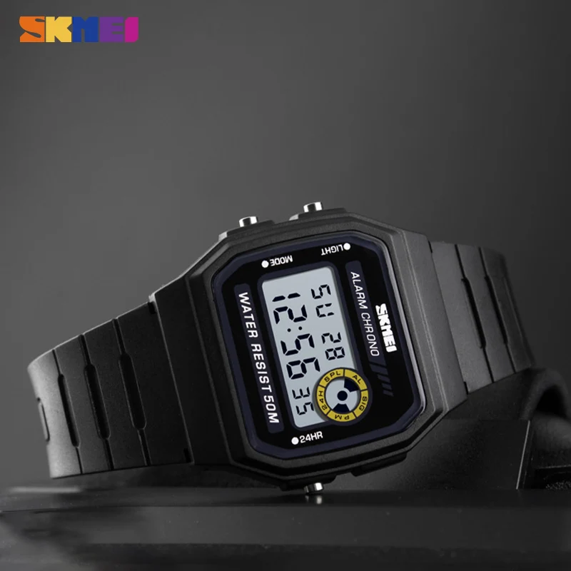 Relojes digitales SKMEI resistentes al agua con luz EL, reloj de pulsera con alarma y fecha cronógrafo para mujer, reloj electrónico deportivo a la moda, reloj femenino