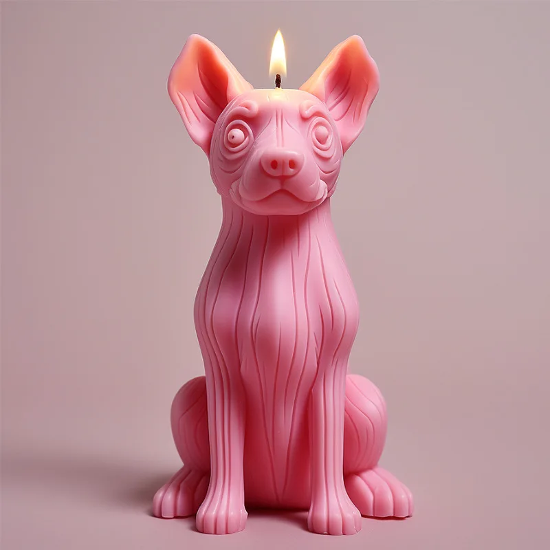 Creative French Bulldog Silicone Candle Mold DIY Gypsum Diffuser Stone Soap Mould Home Decor