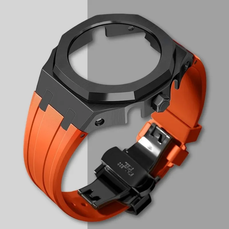 Neues Gen5 Casioak Edelstahlgehäuse für G-Shock GA2100 Mod Kits Modifikationskit Metallblende Gummiband für GA2110 GAB2100