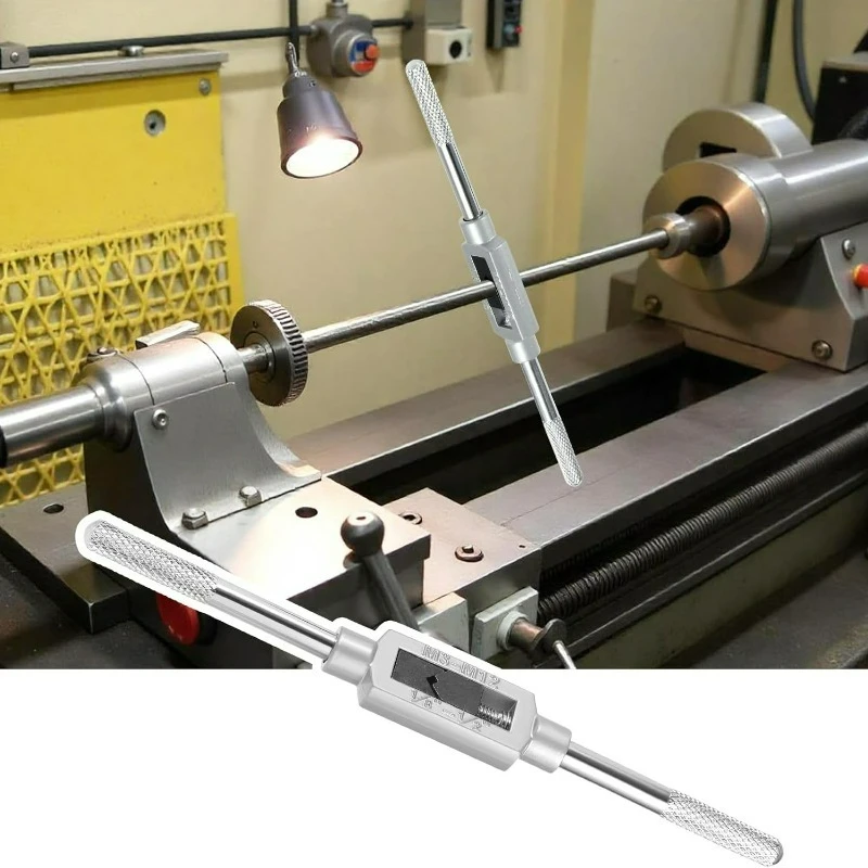 M3-M12 قابل للتعديل T-مقبض وجع الموضوع مقبض حامل الصنبور مخرطة وجع عالية السرعة الصلب متري التوصيل الصنابير مجموعة أدوات التنصت #4