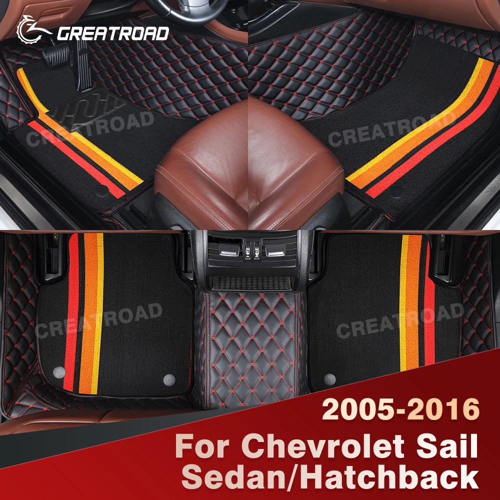 

Для Chevrolet Sail Sedan/Hatchback 2005-2016 двухслойные автомобильные коврики на заказ, автомобильный ковер, аксессуары для интерьера