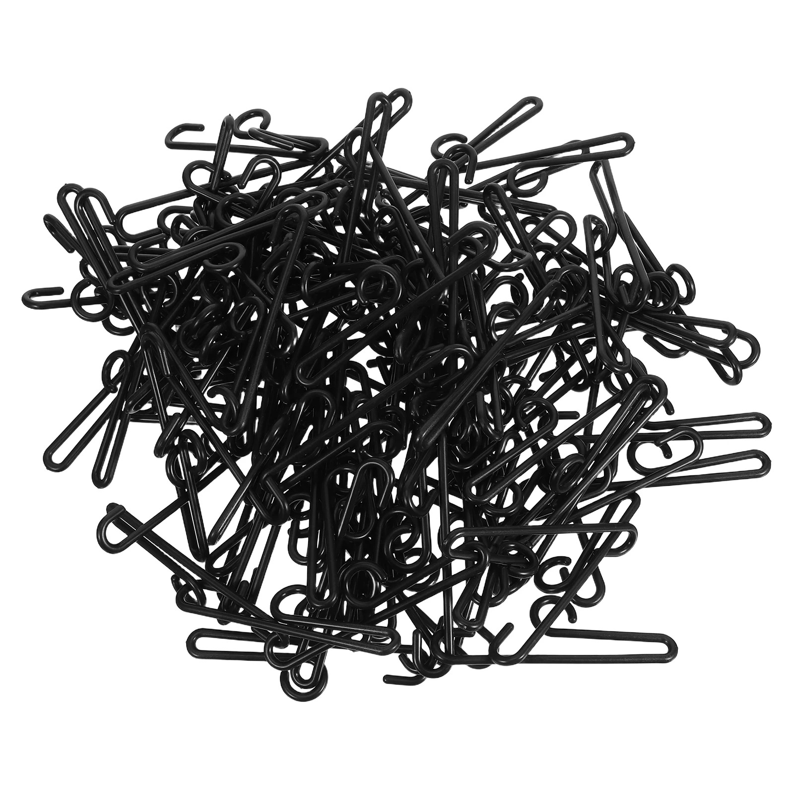 

190 Pcs Multifunctional Hook Black Display Curved Sock Rack Vendor Hanger Boutique Plastic Retail