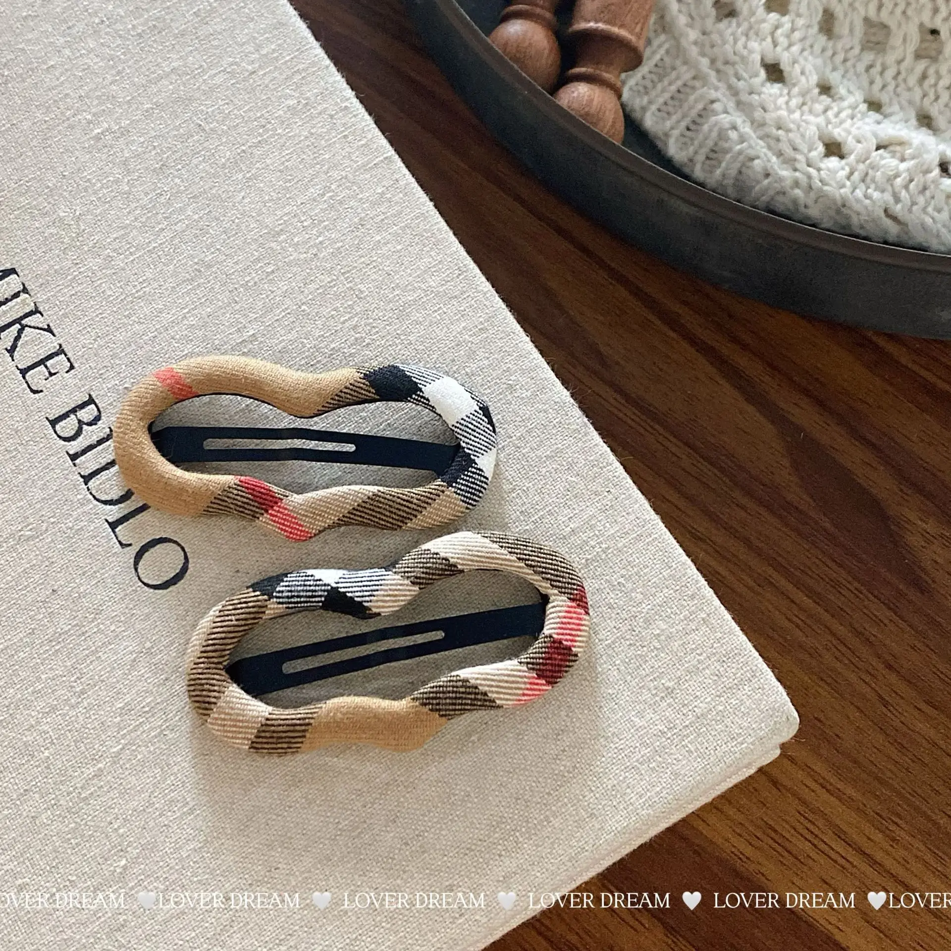 

Британские заколки для волос цвета хаки в клетку BB когти для детей модные заколки с боковой челкой премиум-класса