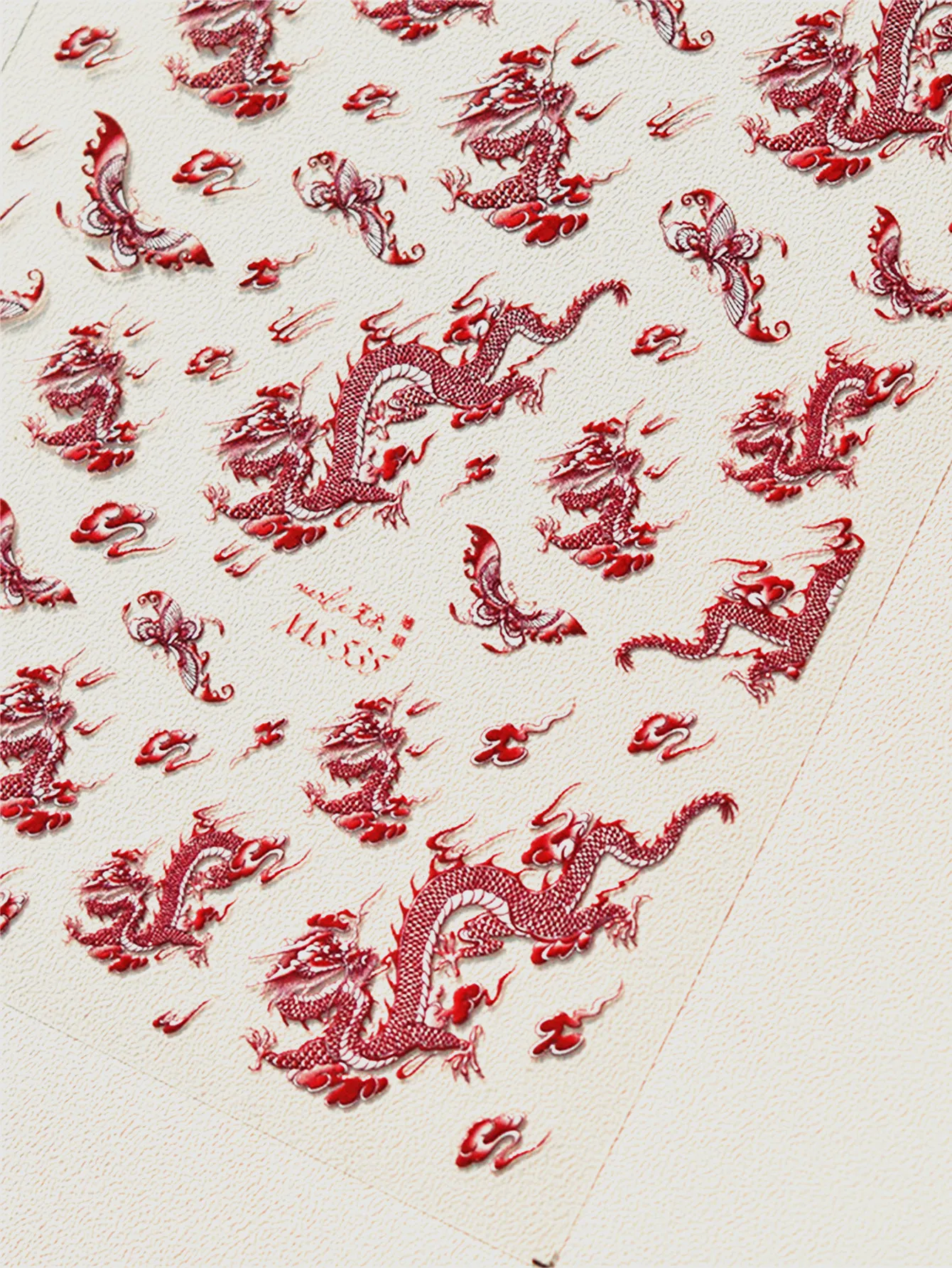 1pcs 5D Noble Chinese Dragon Nail Sticker Ancient Totem  New Year Embossed  Self Adhesive Nail Art Sticker Manicures