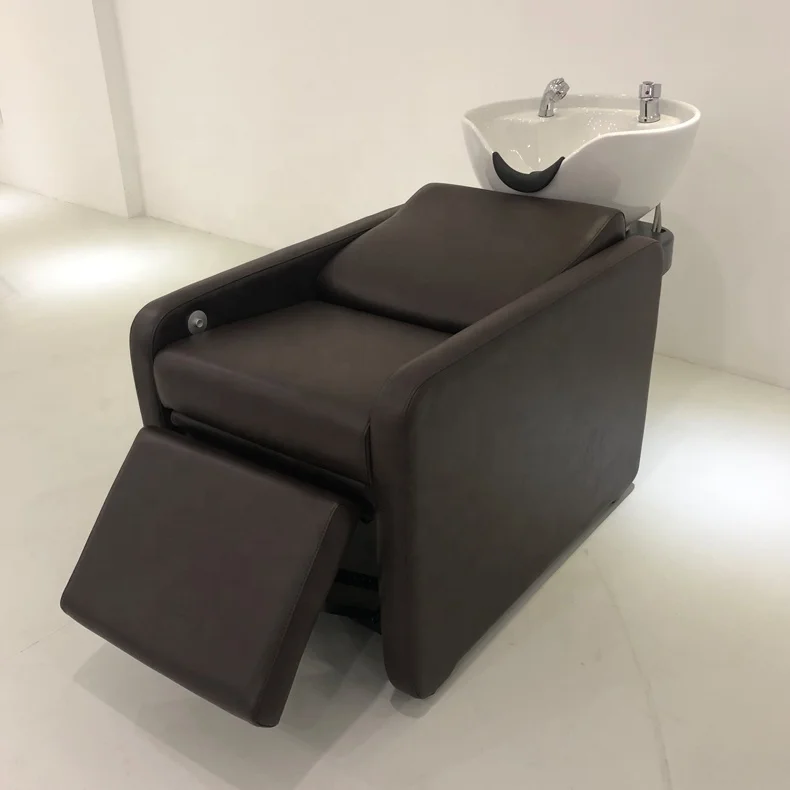 Hair Salon Wash Chair Bed Hair Salon Furniture black Shampoo Chairs With Basin electric massage shampoo chair One-stop purchase