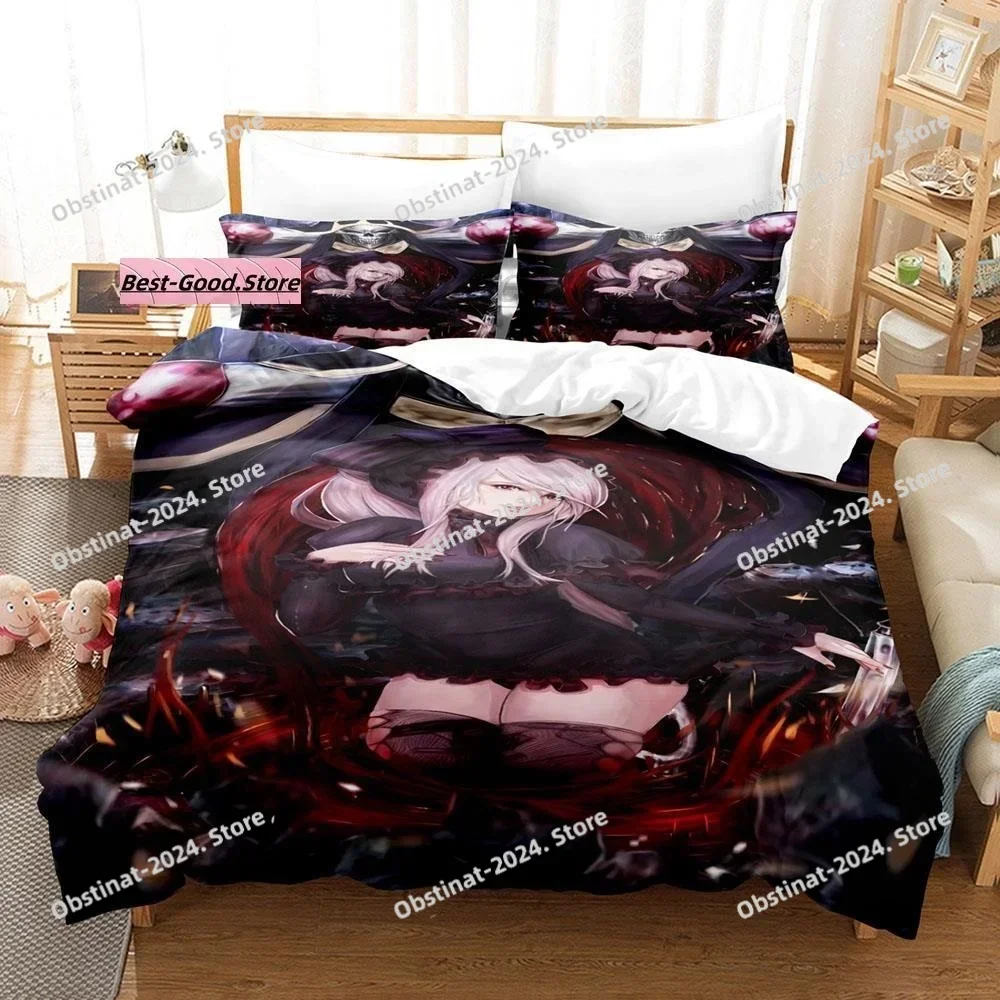 OVERLORD Bedding Set Single Twin Full Queen King Size Bed Set Aldult Kid Bedroom Duvetcover Sets 3D Print Air conditioning is