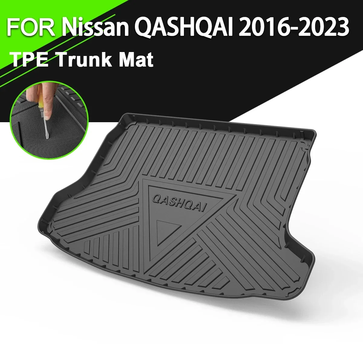 

Car Rear Trunk Cover Mat TPE Waterproof Non-Slip Rubber Cargo Liner Accessories For Nissan QASHQAI 2016-2023