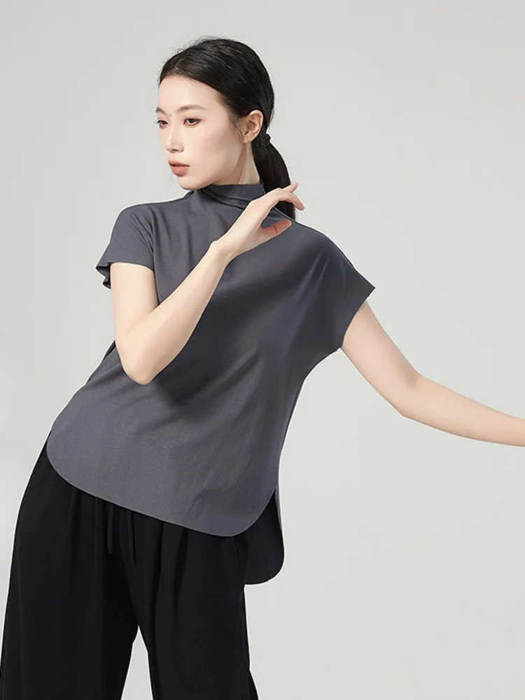 

Dance Costumes Modern Dance Loose Fitting Tank Top Basic Training Attire Top Collar Sleeveless Shirt Summer