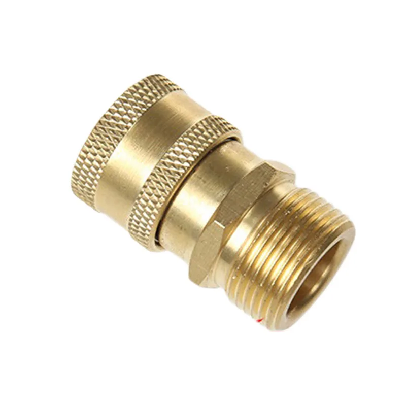 Narzędzie szybkozłącze opryskiwacz akcesoria ogrodowe myjka wysokociśnieniowa mosiężny adapter przyłączeniowy M22*1.5mm 1/4 "spare