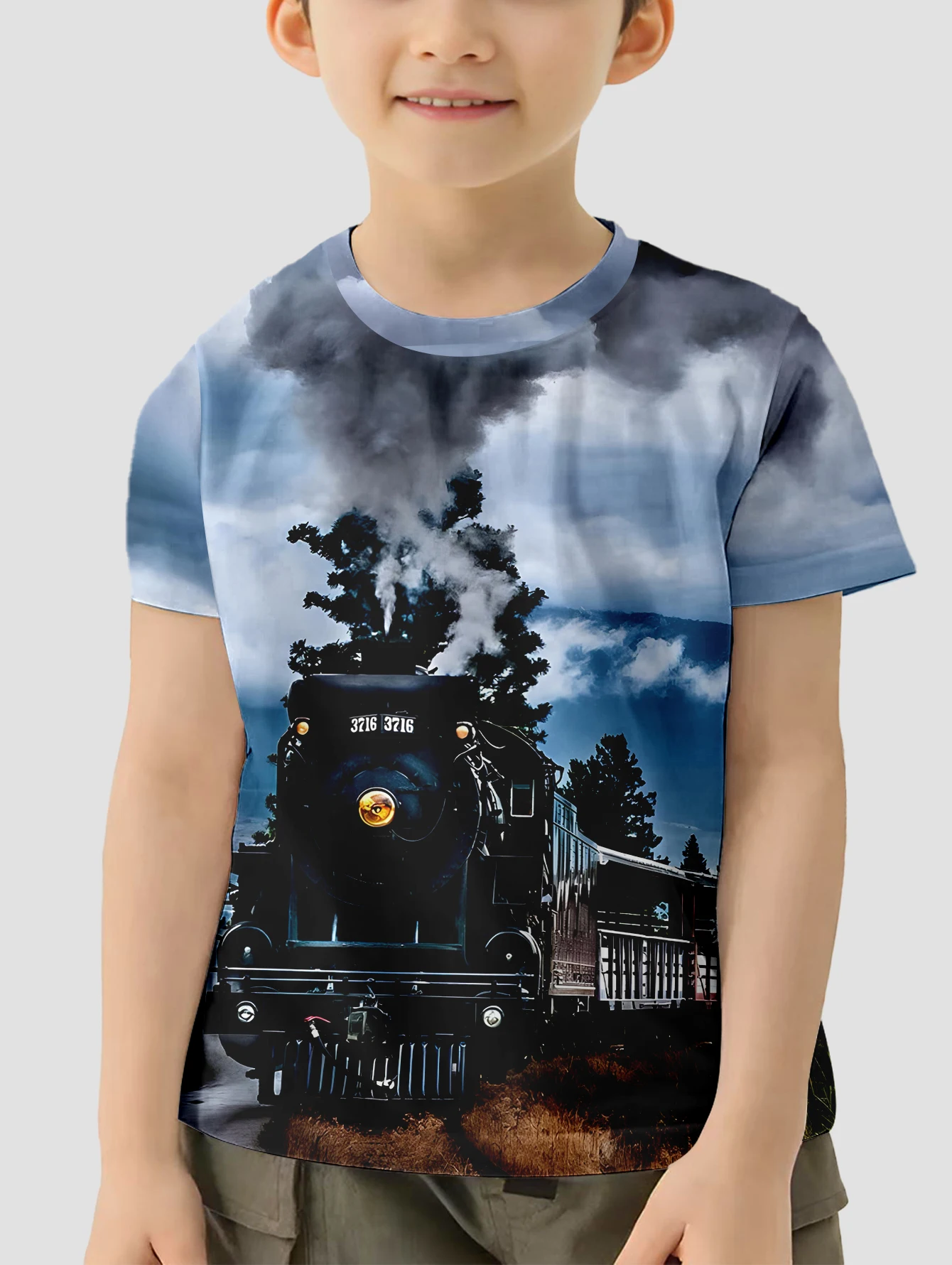 Treno bambini Top camicie t-shirt bambino t-shirt per un ragazzo vestiti manica corta t-shirt per bambini abbigliamento per bambini abbigliamento