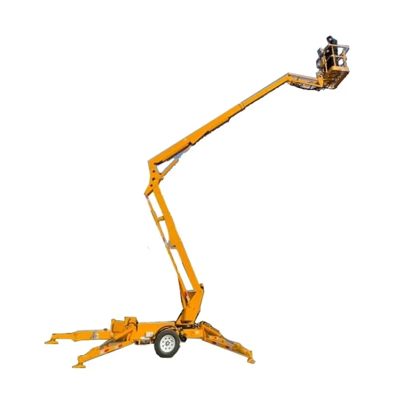 YG Customized 8m-20m Articulated Towable Trailer Mounted Spider Cherry Picker Boom Lift For Building Construction Trailer Boom L