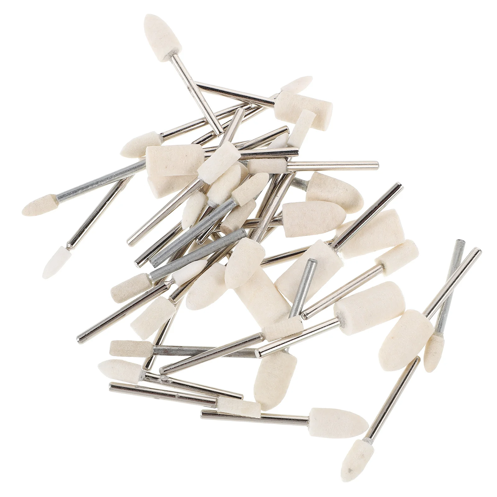 

40Pcs Wool Felt Polishing Wheel Cylinder Buffing Wheels Drill Shank Rotary Tool Jewelry Metal Glass Grinding Accessories