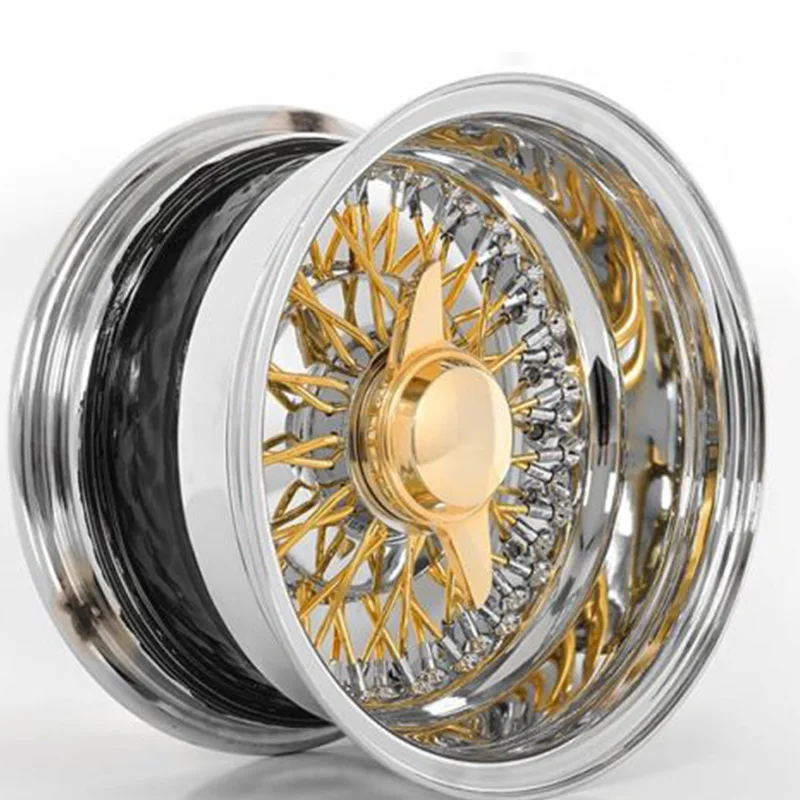 13 14 15 16 17 18 20 5*114.3 5*120 5*127 4*100 4*114.3 RUOTE DI FILI STANDARD 72 SPOKE CROSS LACE Cerchi CROMATI