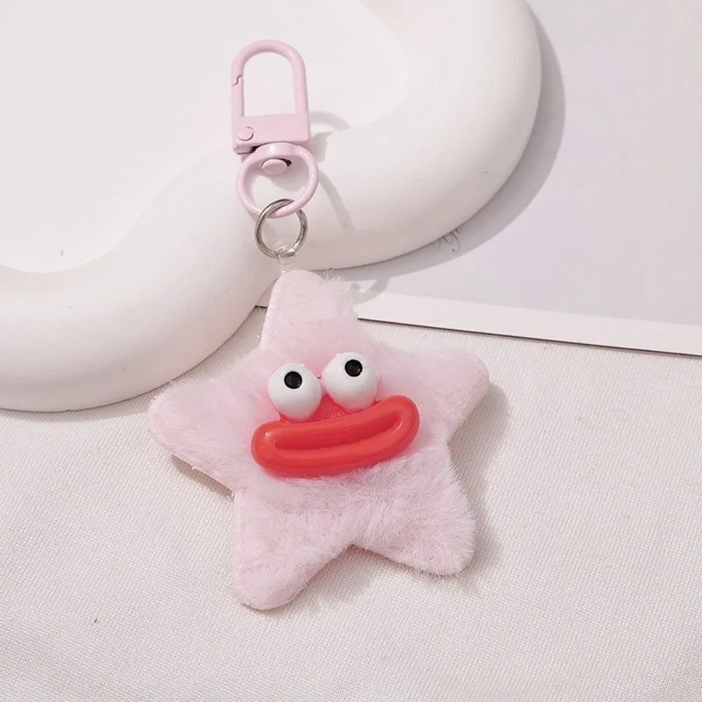 

Kawaii Sausage Mouth Funny Star Keychain Colorful Cartoon Car Key Ring Keychains Bag Decoration