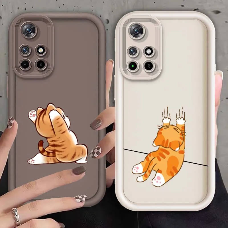 

Cartoon Cool Cat Popular Phone Case For Xiaomi Mi Poco X3 X4 X5 X6 M4 M5 M5s M6 F4 F5 F6 Pro GT Plus 5G Eye Ladder Cover