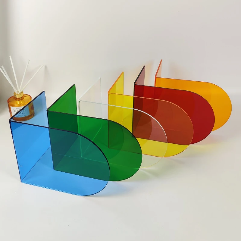 2pcs Clear Acrylic Book Stand - Perfect for Displaying Books and Magazines on Desks Countertops and Shelves