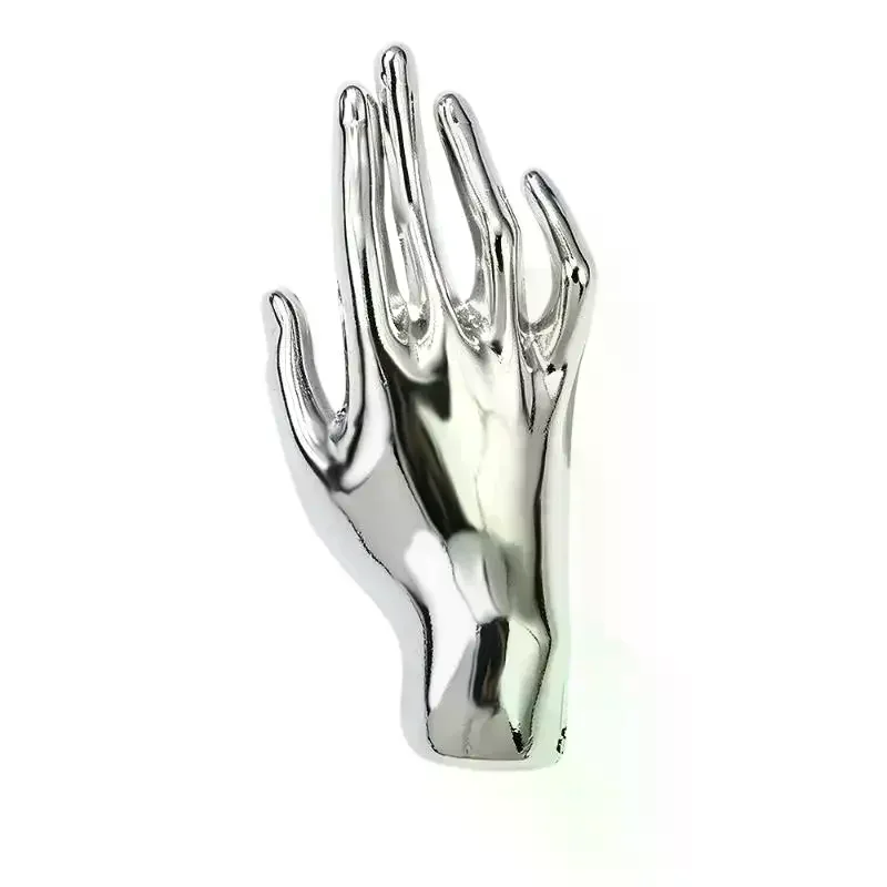 Vintage Gesture Metal Brooches Hand Brooch Party Clothing Backpack Pins Jewelry