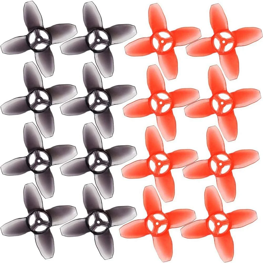 Bfylw 16 peças para emax Avan tinyhawk th hélice turtlemode 40mm 4 lâminas furo de 1.5mm, para motor 0802 drone de corrida fpv interno