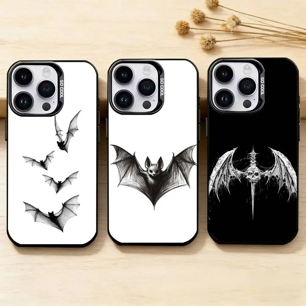 

B-Bat Phone Case for Color Silver Shell For IPhone 17 16 15 14 13 12 11 Pro Max Plus
