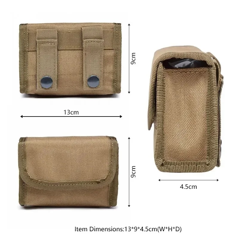 10 Grids Ammo Pouch Tactical Waist Bag 10 Rounds Shot Bags Outdoor Shooting Multi-functional Mini Nylon Pouch