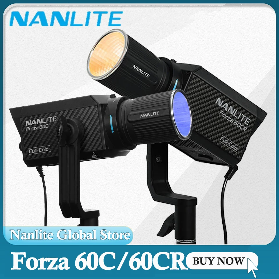 

Светодиодный фотосвет Nanlite Forza 60C/60CR 1800K-20000K для студийной съемки, заполняющий свет для прямых трансляций и видеоблогов