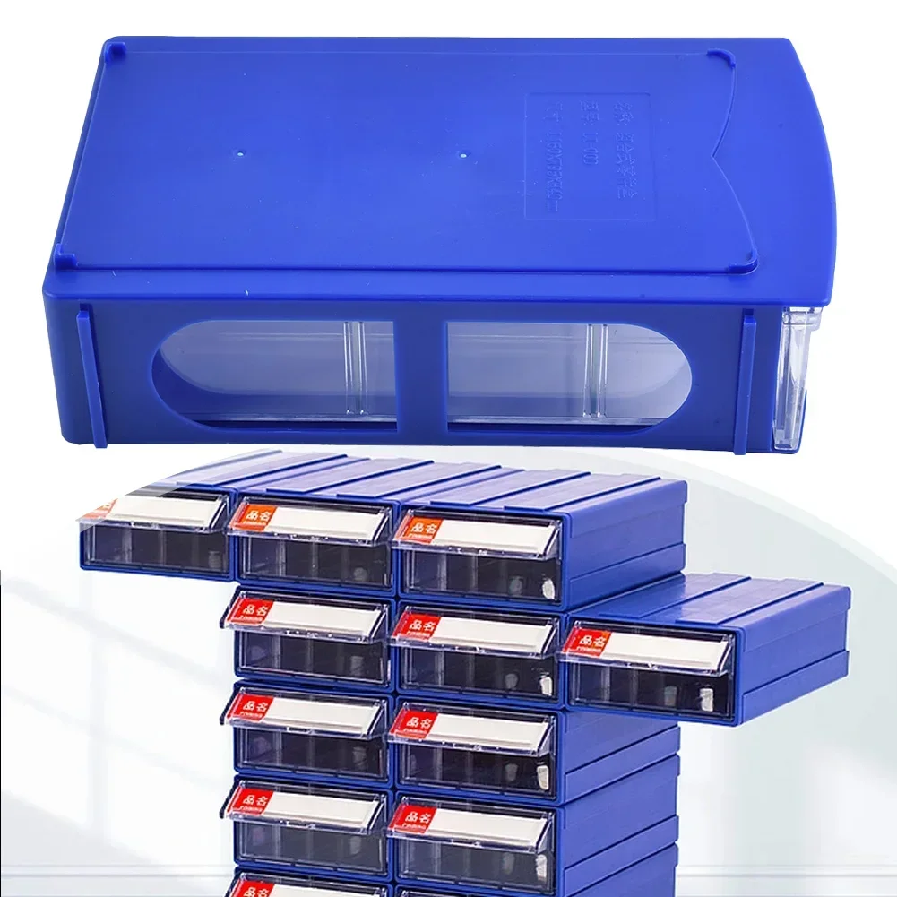 1 Pc Tool Storage Box Hardware Parts Case PE Stackable Plastic Component Screws Toolbox 16*9.5*4cm For Accessories Organizer