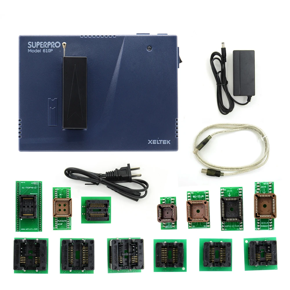 

Xeltek USB Superpro 610P Universal Programmer with 13 Adapters High Quality Xeltek USB Universal Programmer