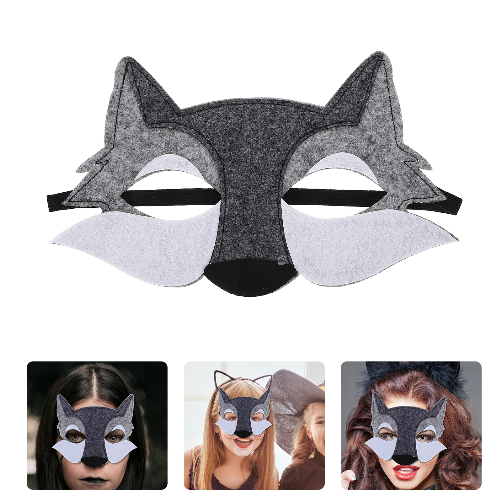 

6 Pcs Werewolf Mask Cosplay Fox Body Halloween Half for Men Felt Face