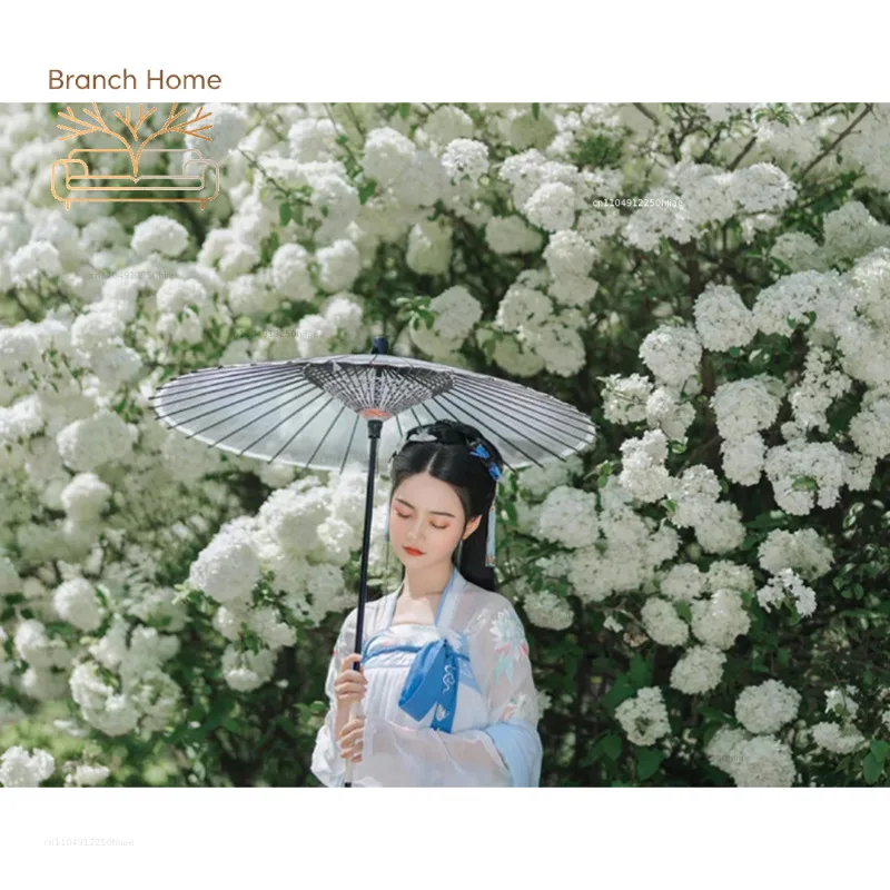 Japanese Chinese Style Ancient Style Long Handle Silk  Paper Umbrella Cos Women Wind Umbrella Parapluie Paraplu Sombrilla