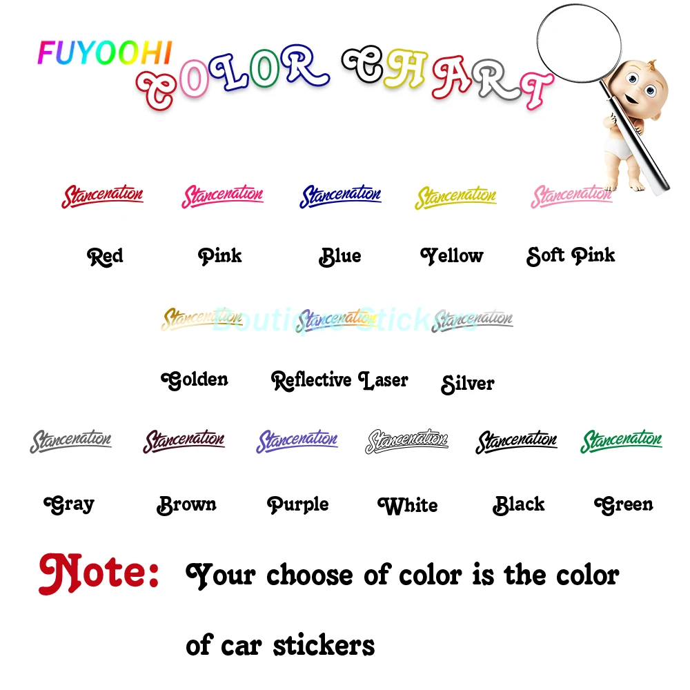 FUYOOHI Exterior/Protection Boutique Stickers NEW English Funny Stancenation Sticker for Girls Car Window Motorcycle Decals