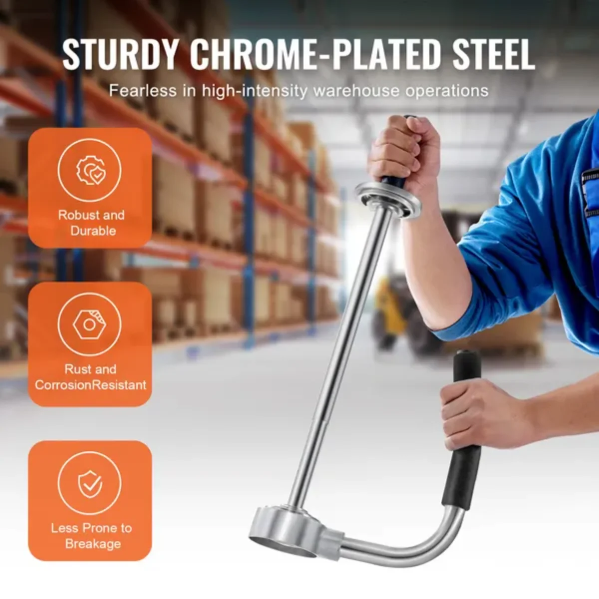 موزع فيلم مطاطي VEVOR - لفات مقاس 12 بوصة - 20 بوصة، حامل صناعي بمقبض ممتد - لتغليف البليت (عبوة واحدة)