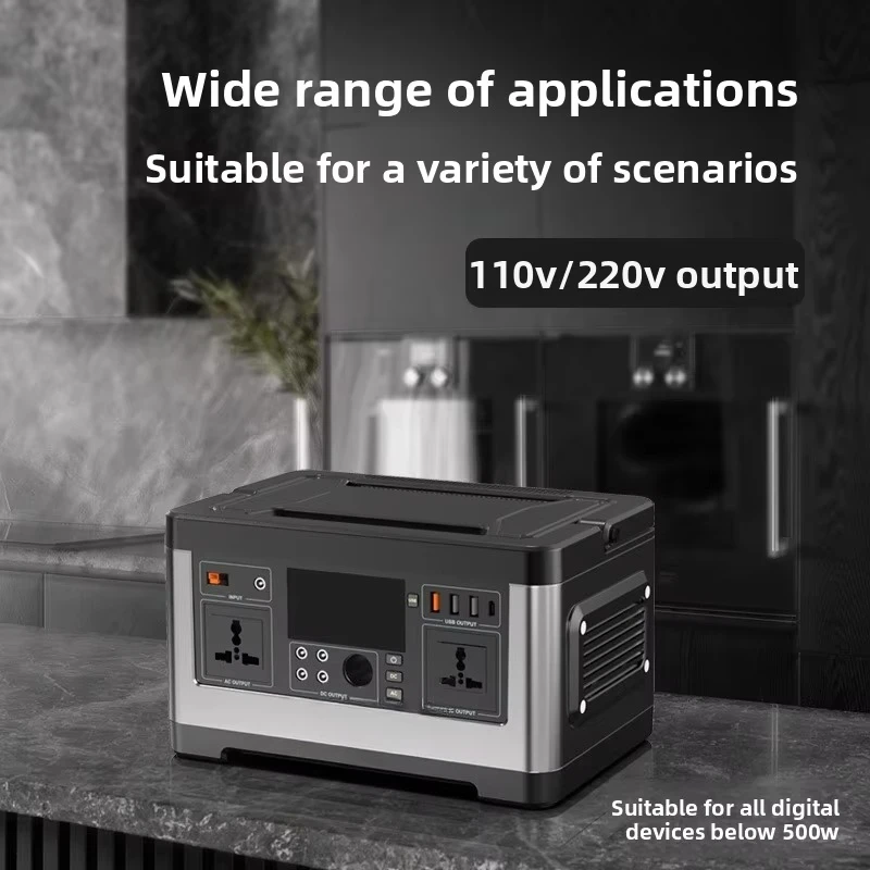 Portable 220V Lithium Ion Generator Solar with Metal Structure Equipped with Lithium Ion Battery and Solar Charging Panel
