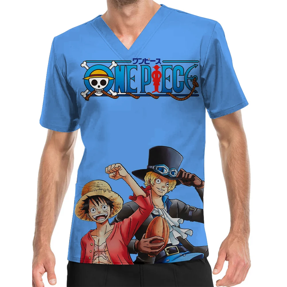 

Medical Uniforms Veterinary Clinical Uniforms Cartoon Print One Piece V-Neck Print Scrub Top Uniforms Surgical Gowns