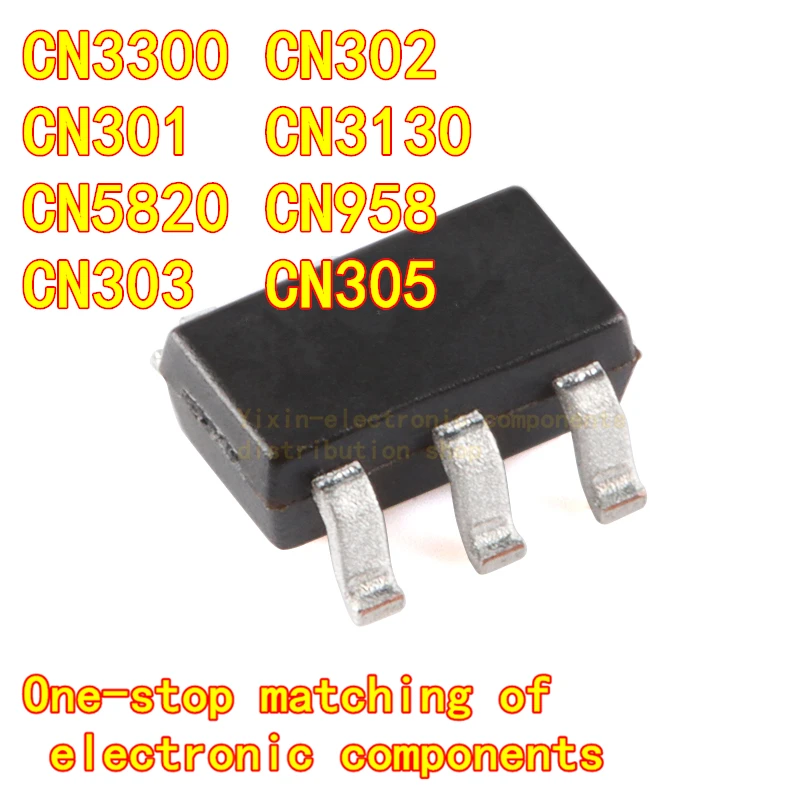 

20PCS CN3300 CN302 CN301 CN3130 CN5820 CN958 CN303 CN305 SMD SOT23PFM Boost Battery Charging Control Voltage Detection IC Chip